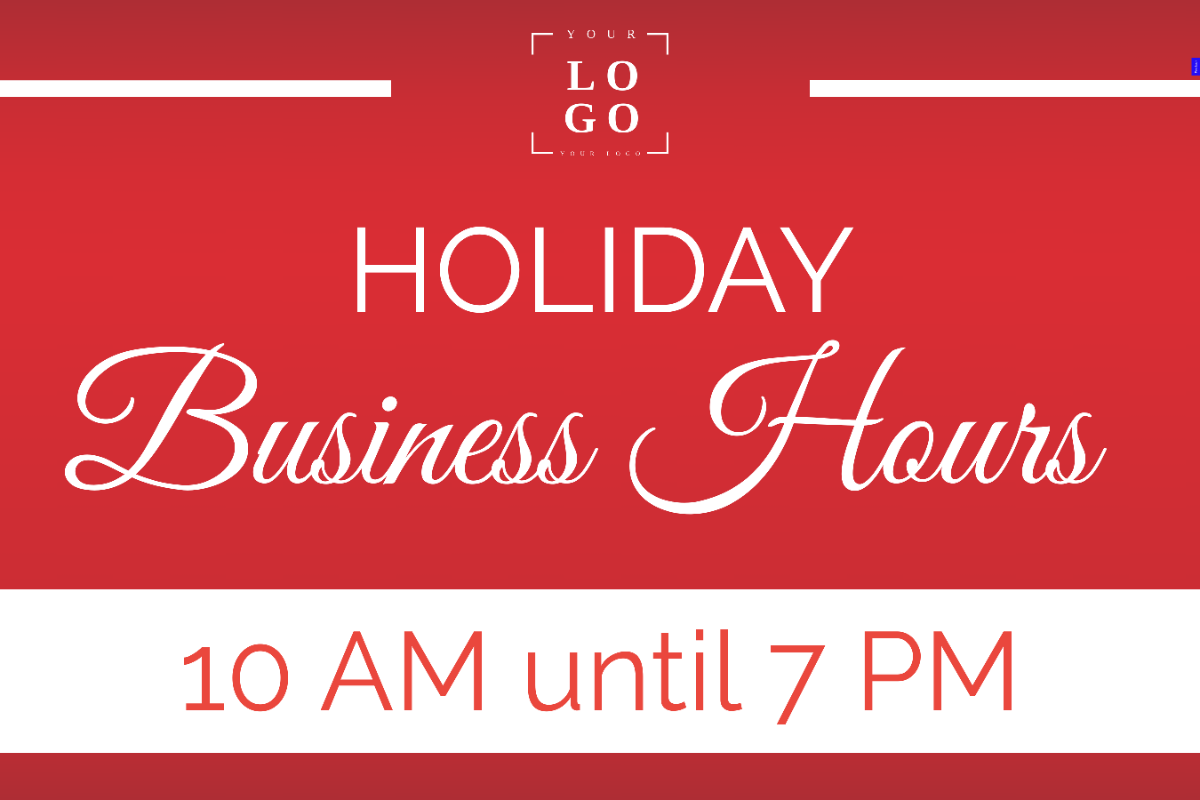 Holiday Hours Signs