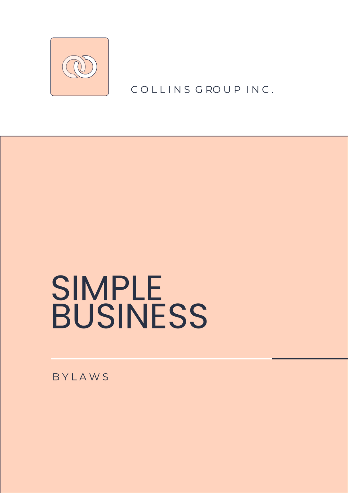 Minimalist Bylaws Cover Page Template - Edit Online & Download