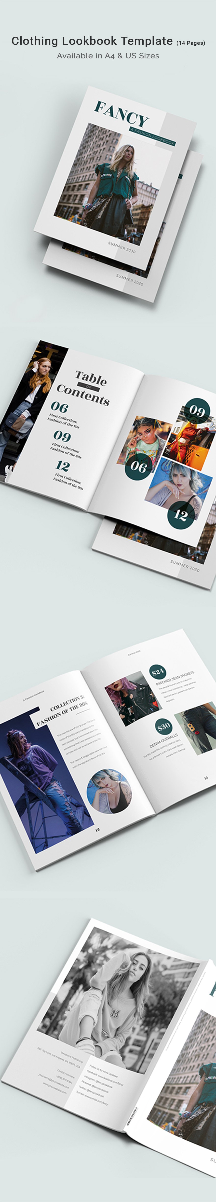 Film Lookbook Template InDesign, Word, Apple Pages, Publisher