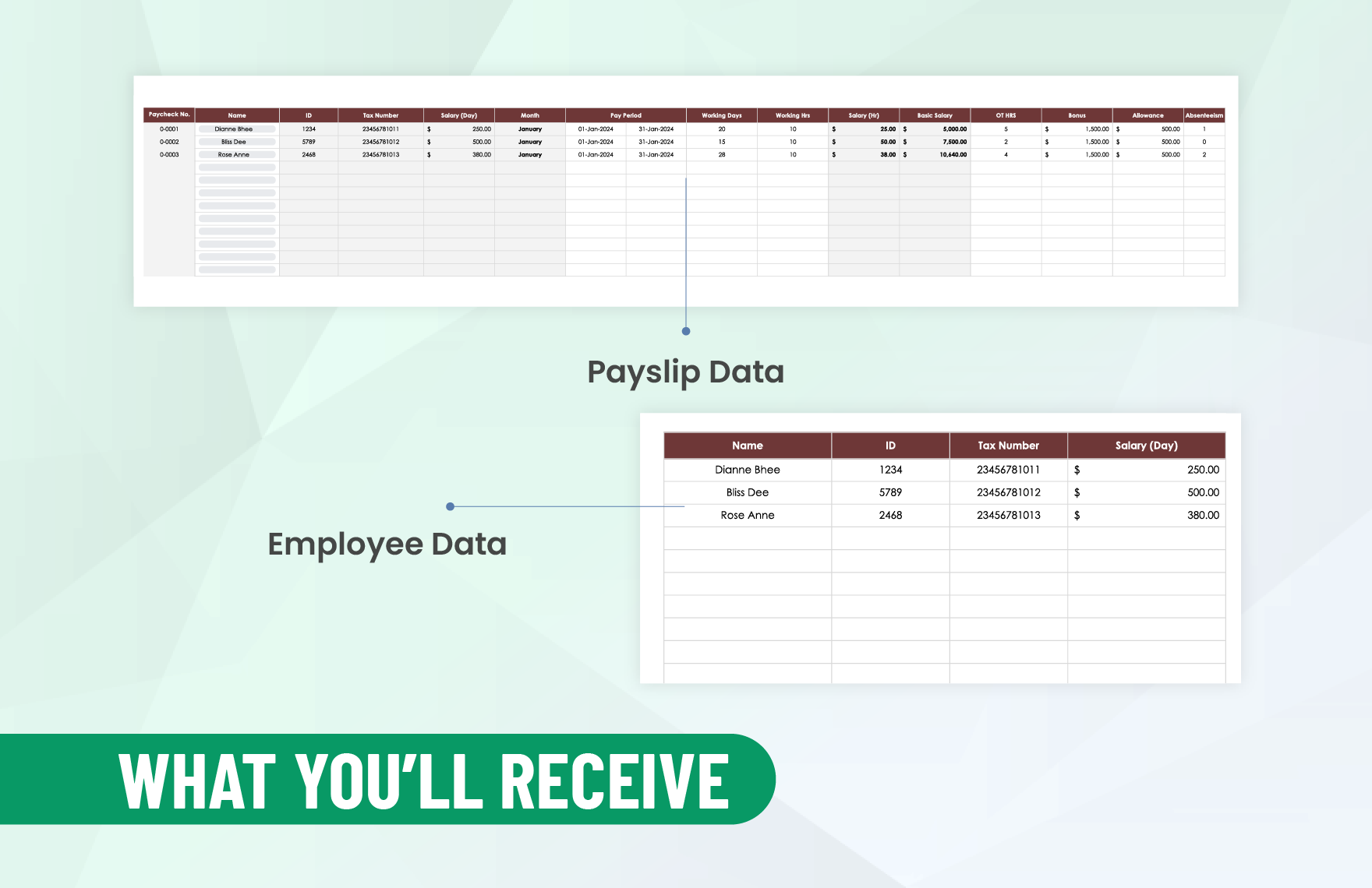 Contractor Paystub Template