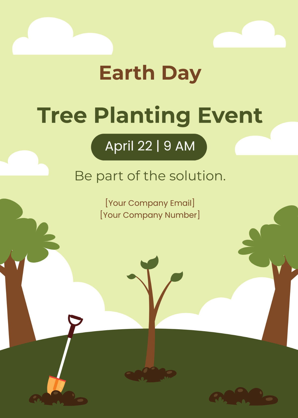 Free Earth Day Invitation Card Template
