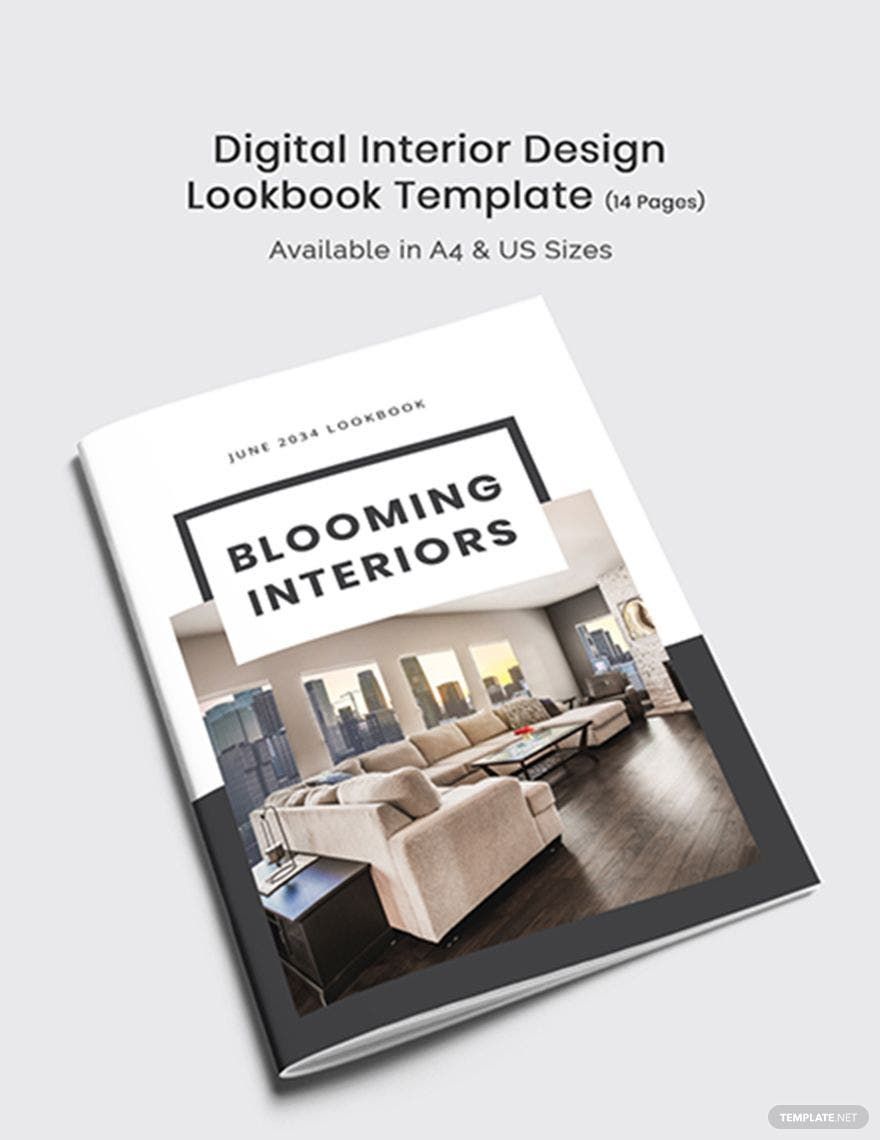 Digital Interior Design Lookbook Template in Word, Apple Pages, Publisher, InDesign