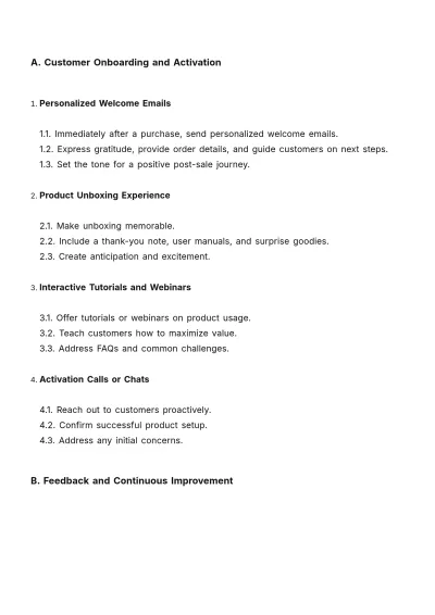 Free Document on Strategies for Positive Customer Experience Post-Sale Template to Edit Online