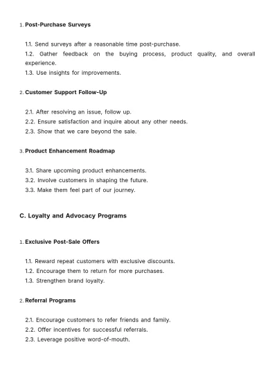 Free Document on Strategies for Positive Customer Experience Post-Sale Template to Edit Online