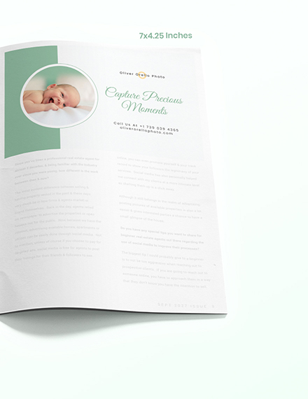 Baby Photographer Magazine Ads Example