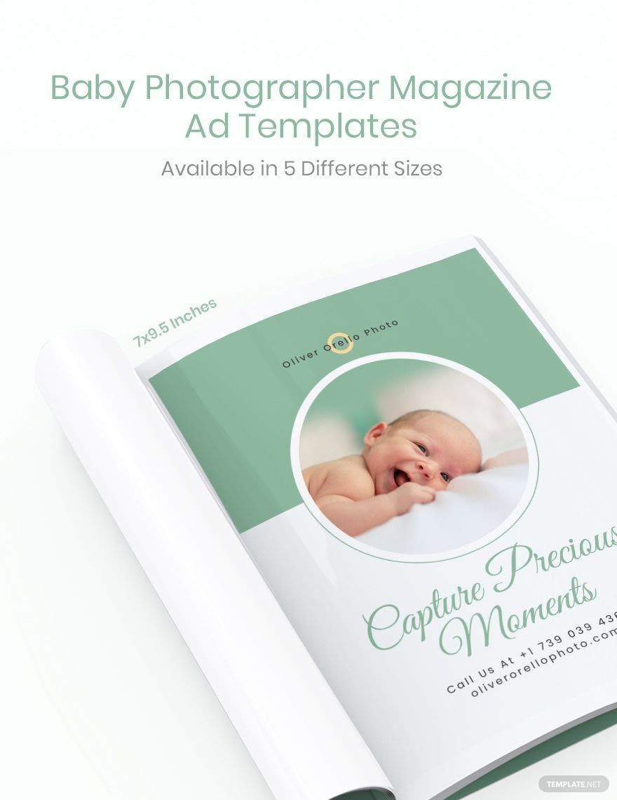 Baby Photographer Magazine Ads Template