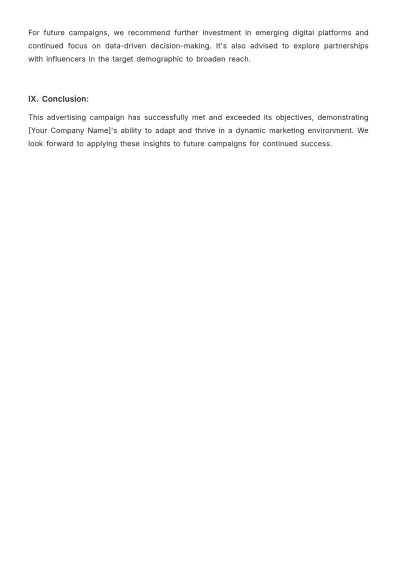 Free Advertising Campaign Report Template to Edit Online