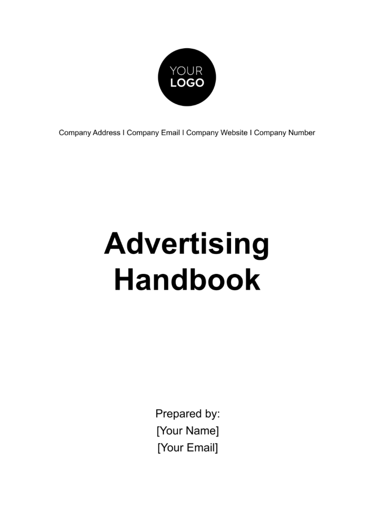 Advertising Handbook Template