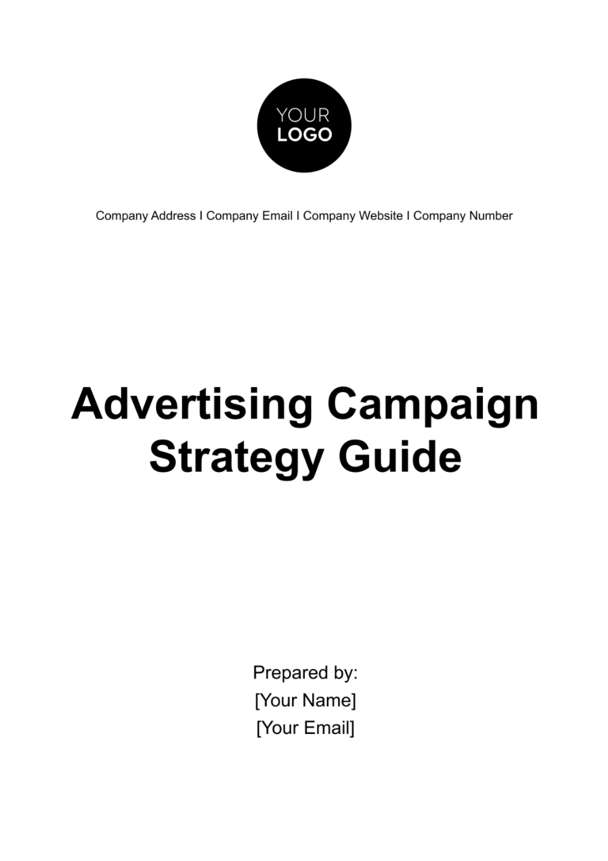 Advertising Campaign Strategy Guide Template - Edit Online & Download