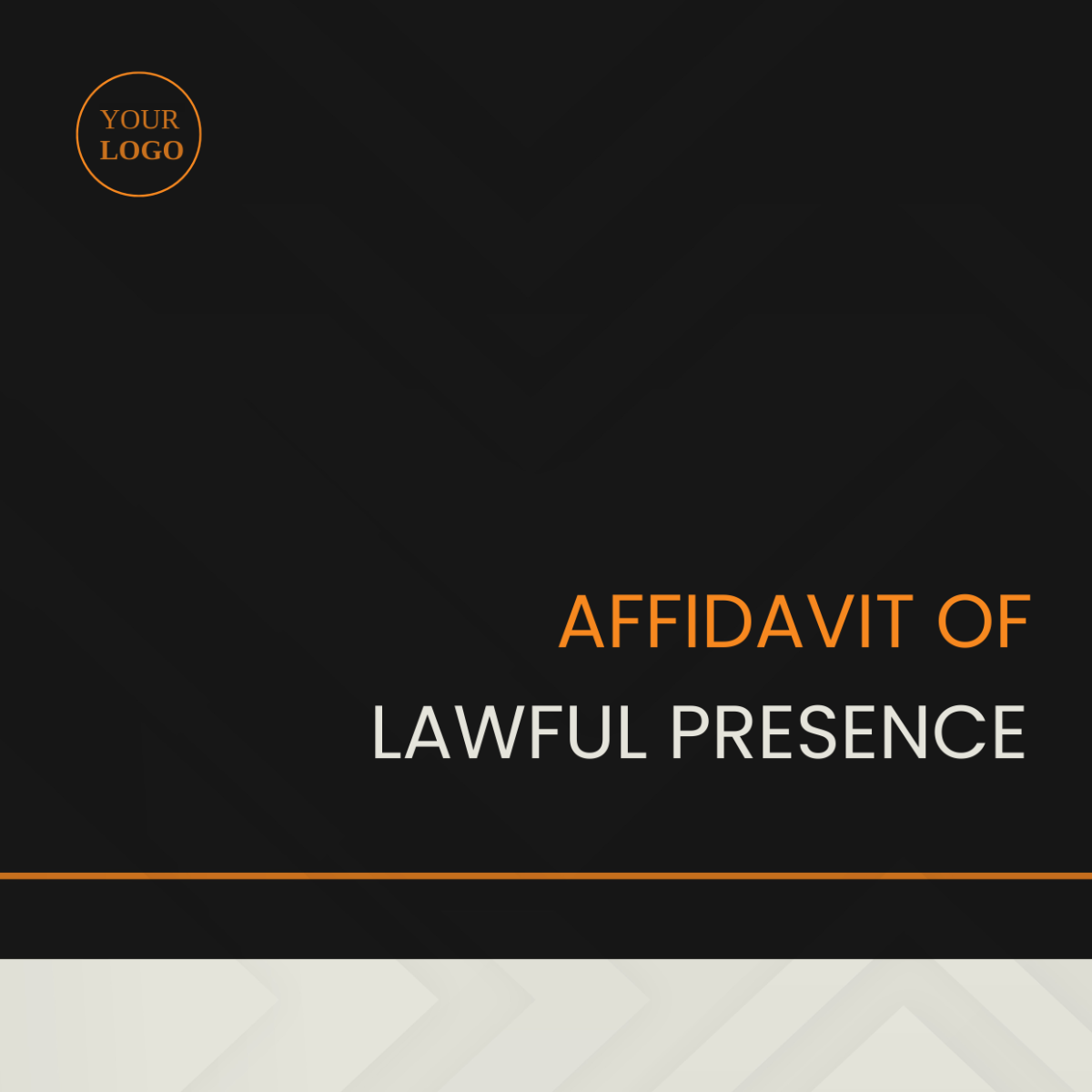 Affidavit of Lawful Presence Template