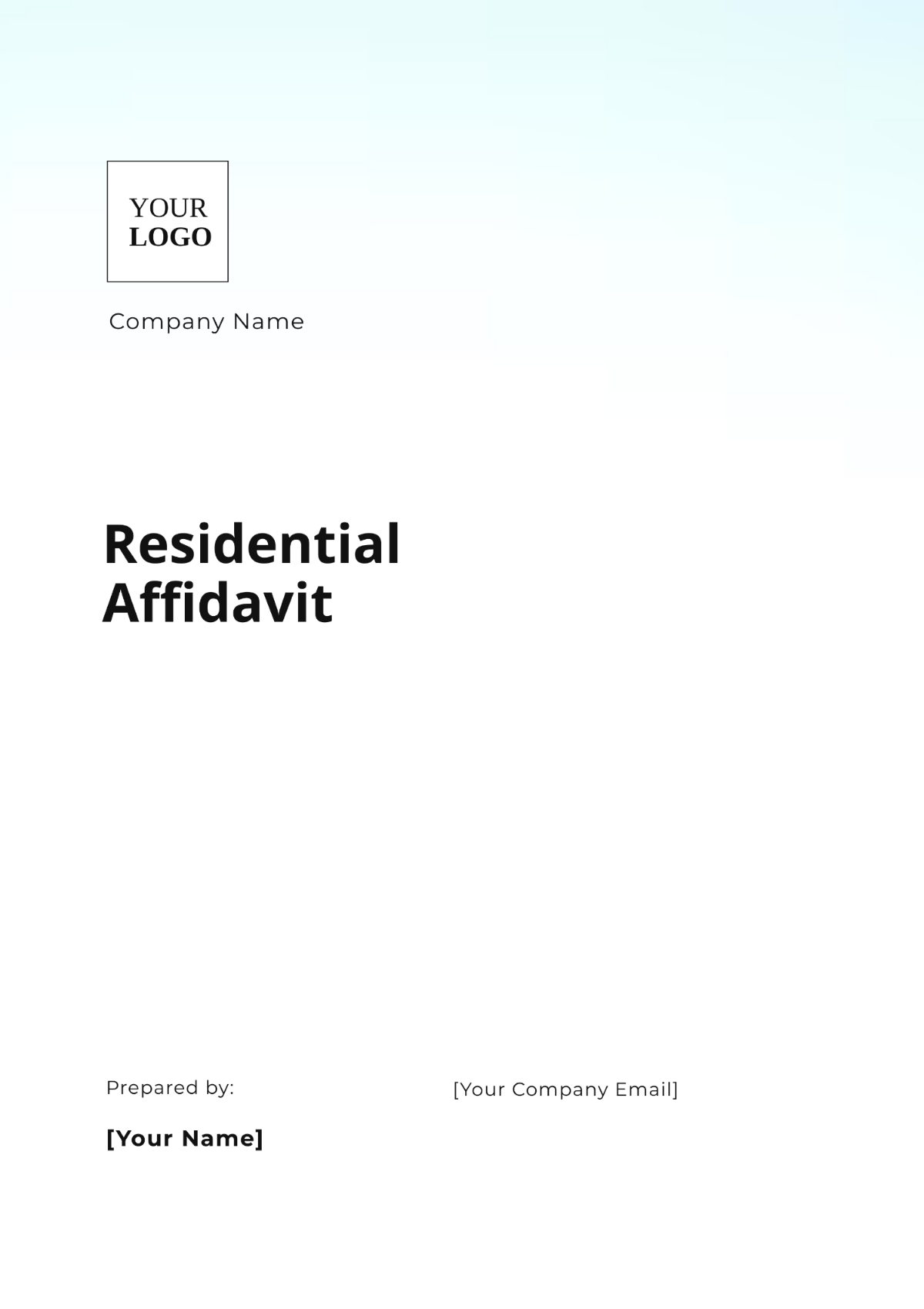 Residential Affidavit Outline Template - Edit Online & Download