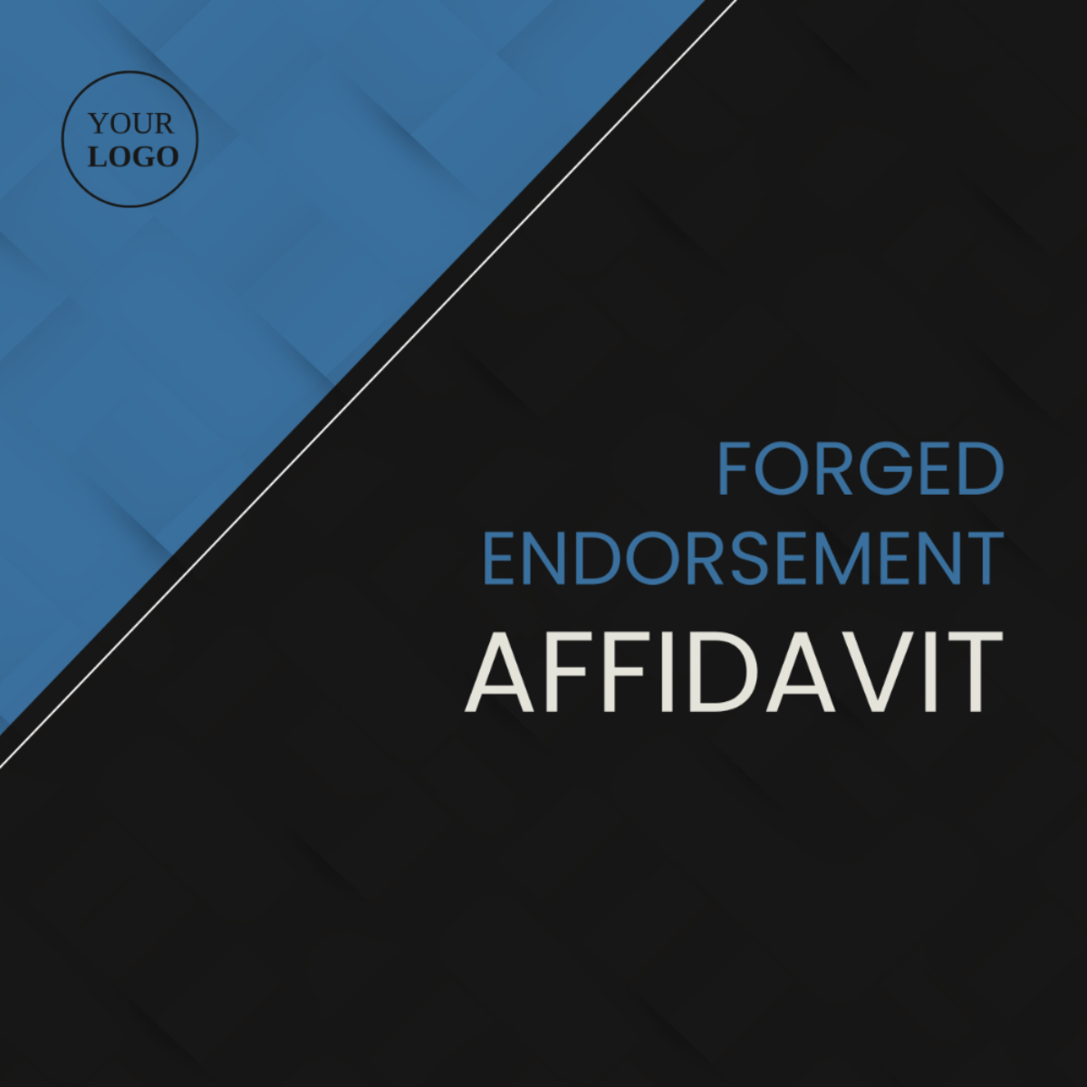 Forged Endorsement Affidavit Template
