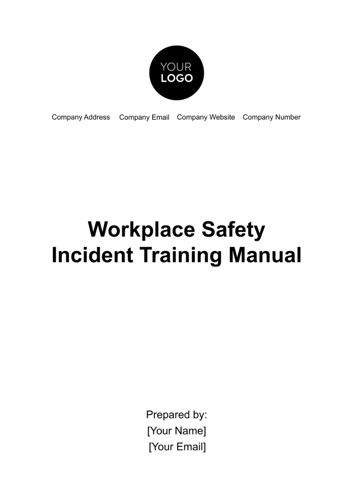 Workplace Safety Incident Training Manual Template - Edit Online & Download