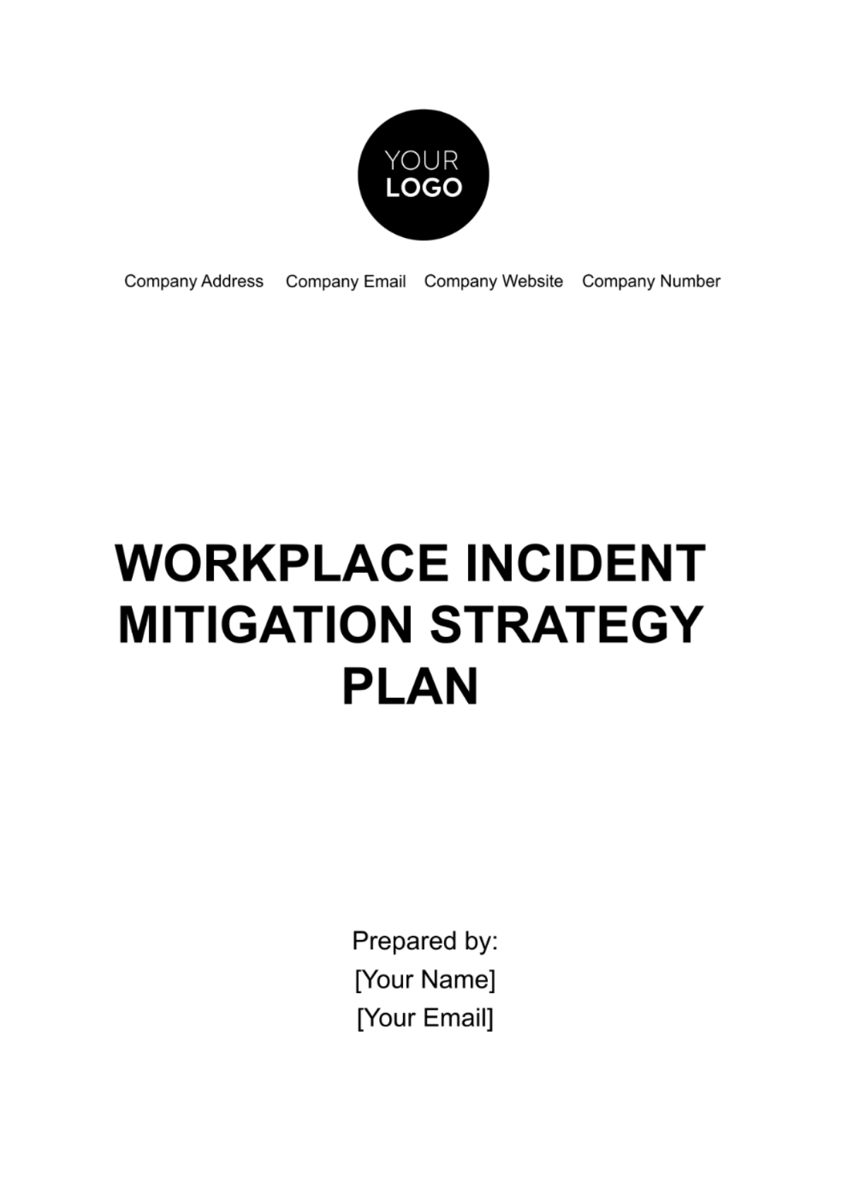 Free Workplace Incident Mitigation Strategy Plan Template
