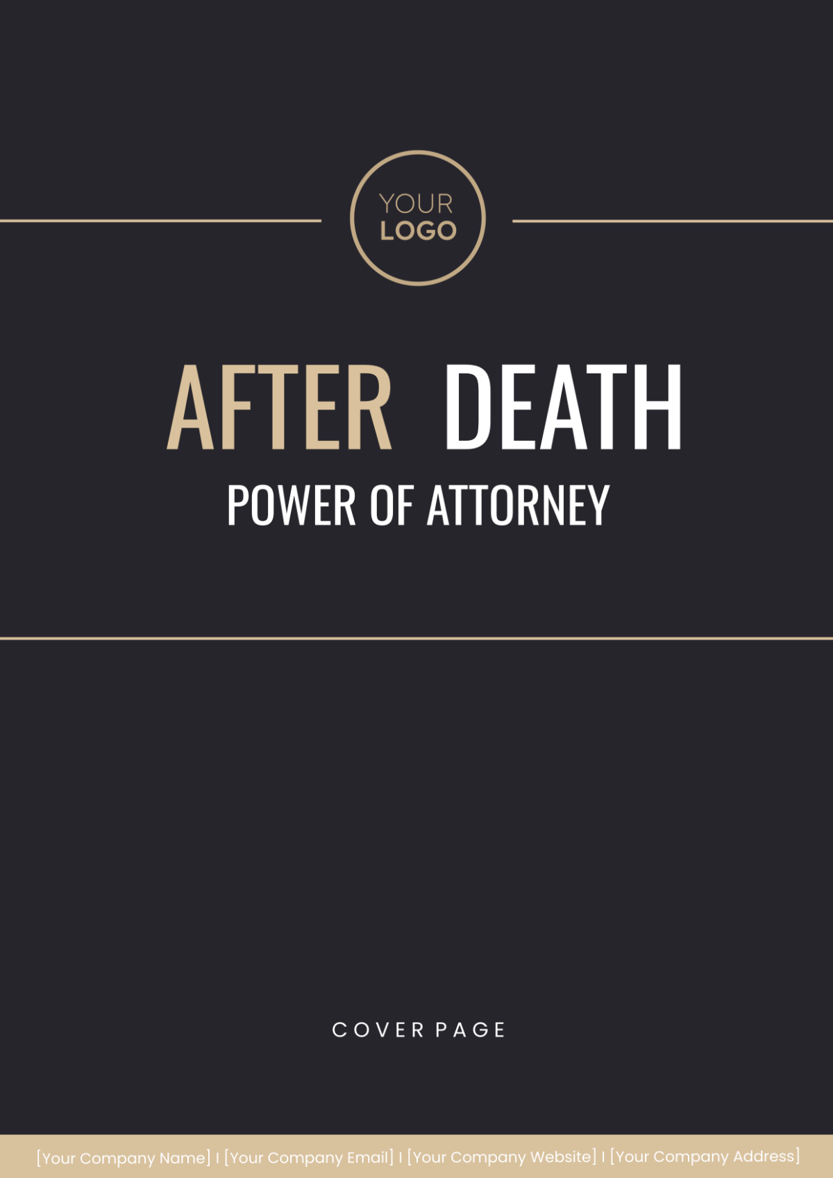 Power of Attorney After Death Cover Page