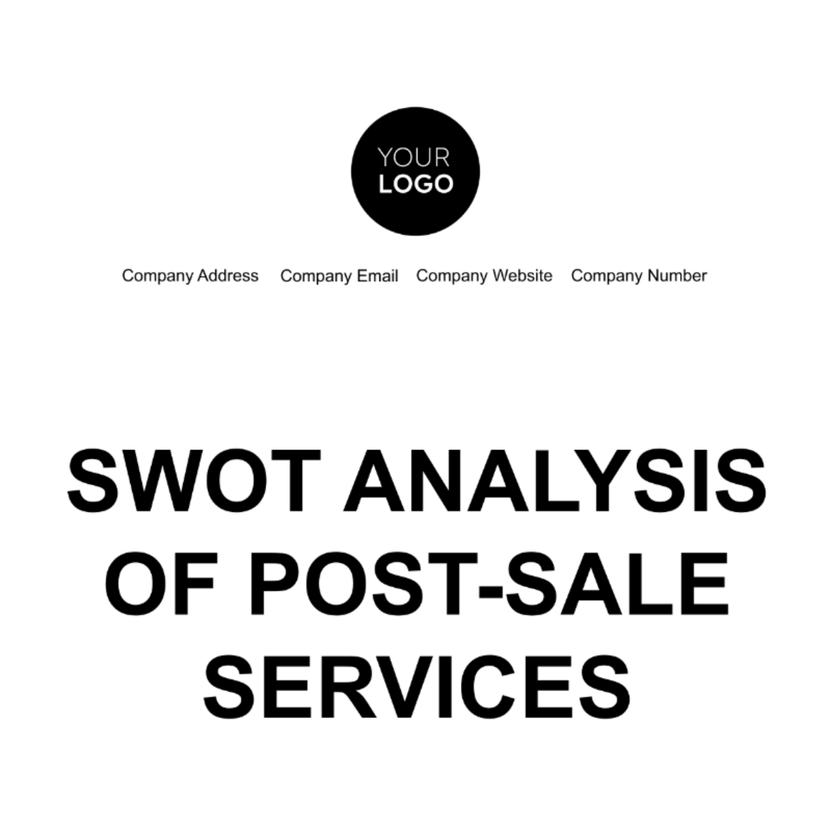 SWOT Analysis of Post-Sale Services Template