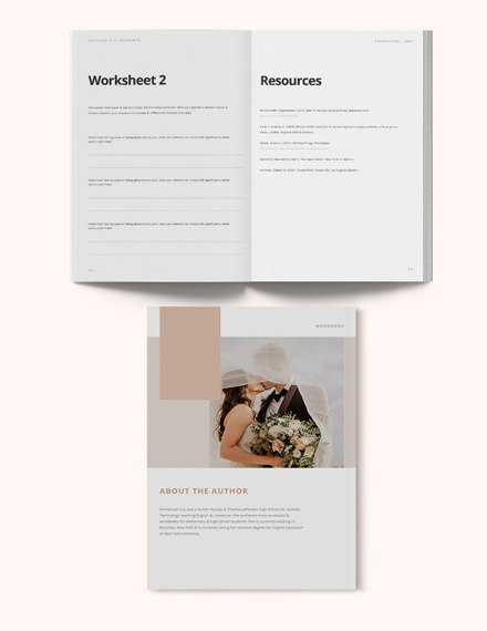 Sample Photographer Wedding Workbook 