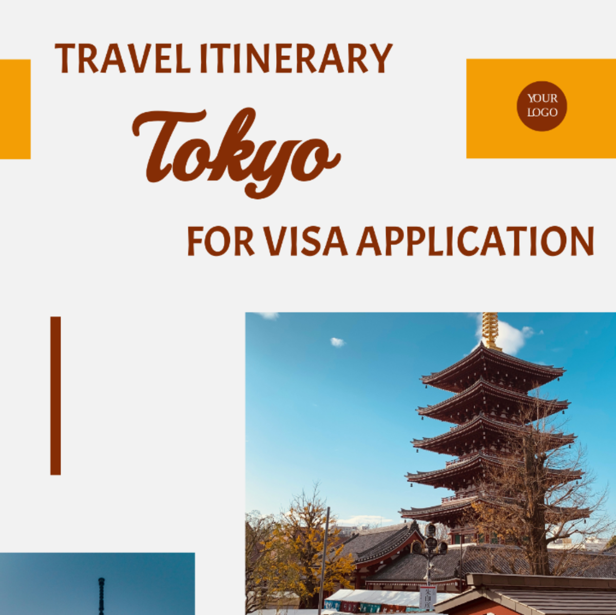 Free Travel Itinerary For Visa Application Template