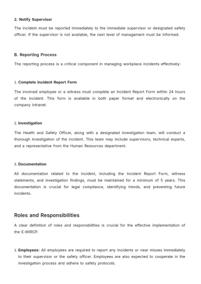 Free Workplace Incident Reporting Compliance Plan Template to Edit Online