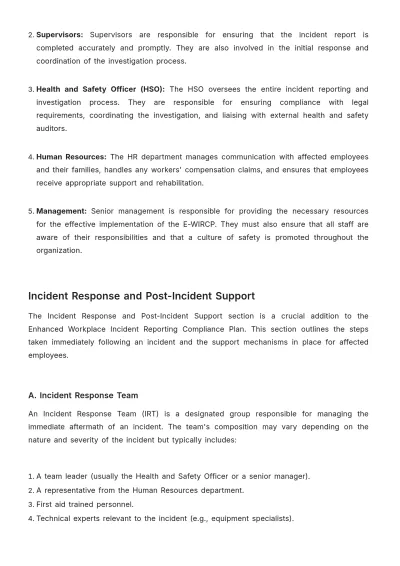 Free Workplace Incident Reporting Compliance Plan Template to Edit Online