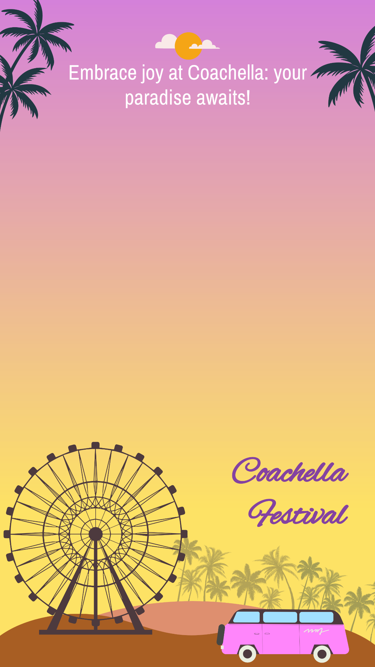 Coachella Festival Snapchat Geofilter Template