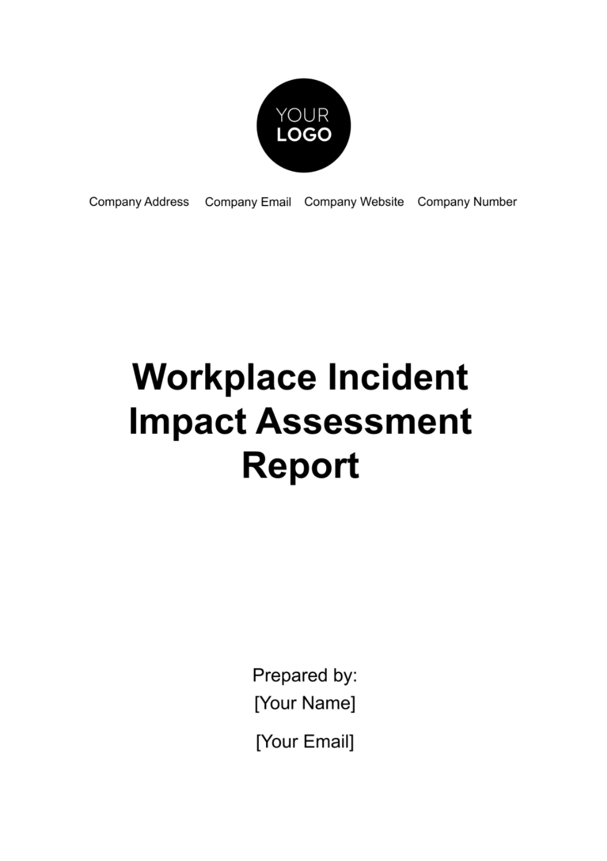 Workplace Incident Impact Assessment Report Template