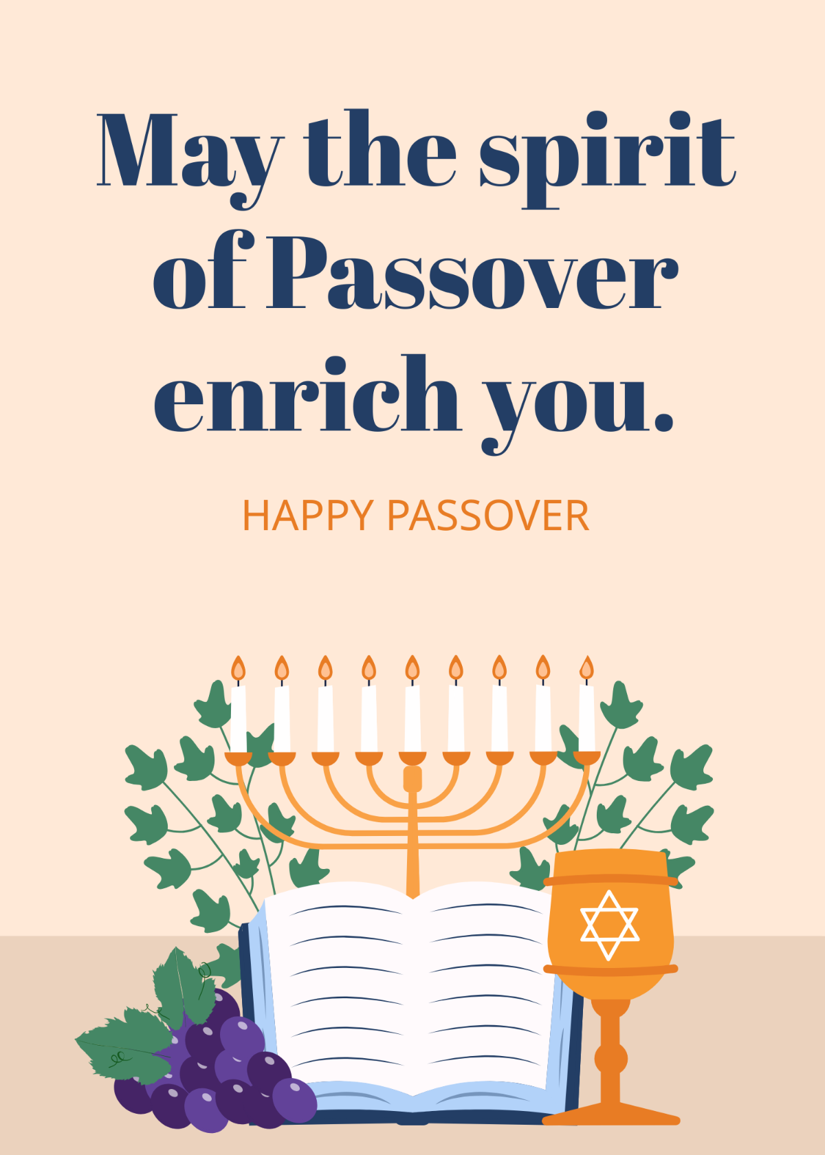 Passover Greeting Card Template