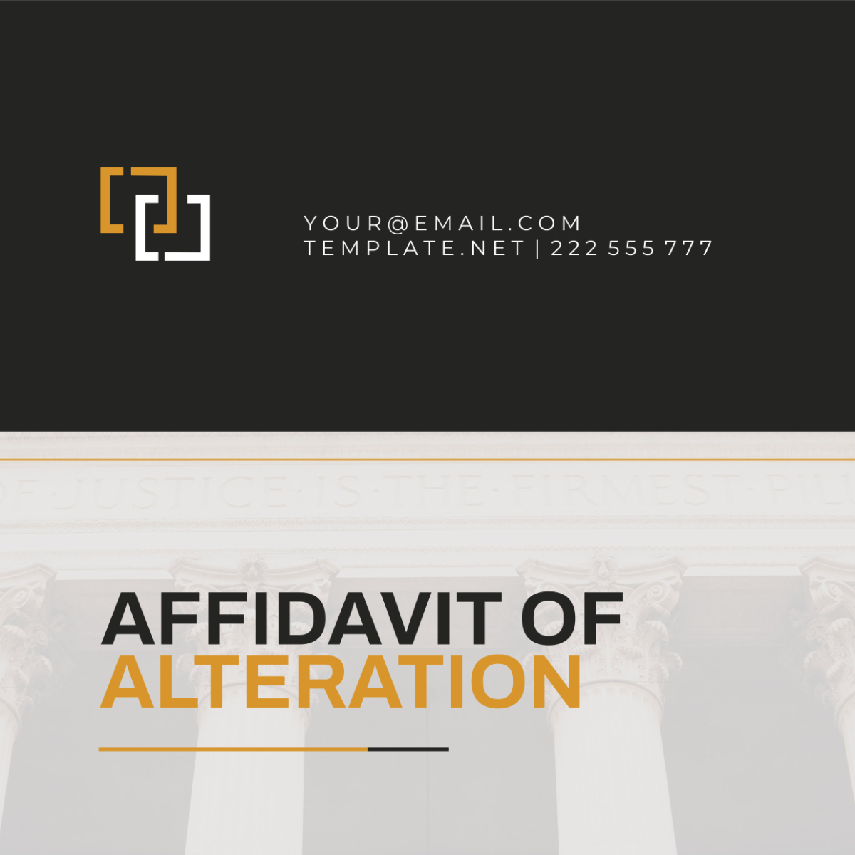 Affidavit of Alteration Template