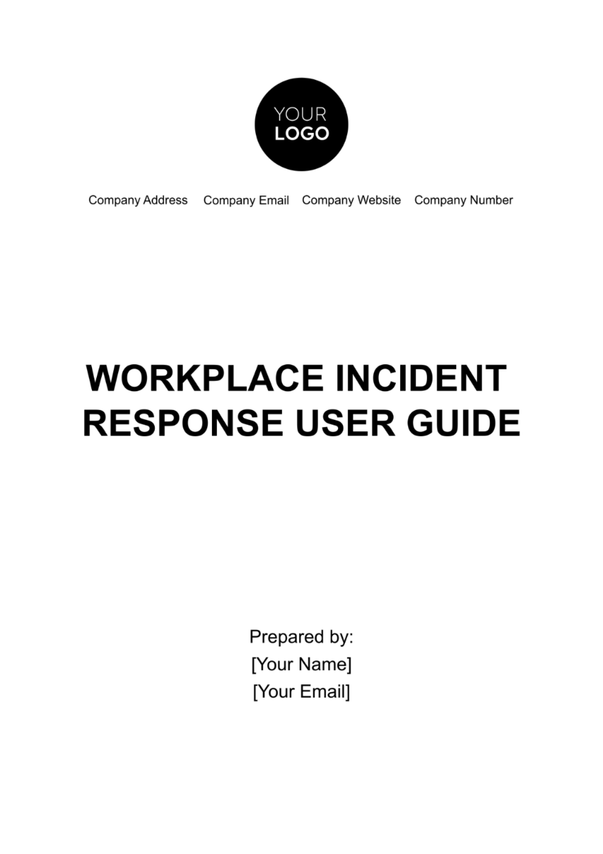 Free Workplace Incident Response User Guide Template
