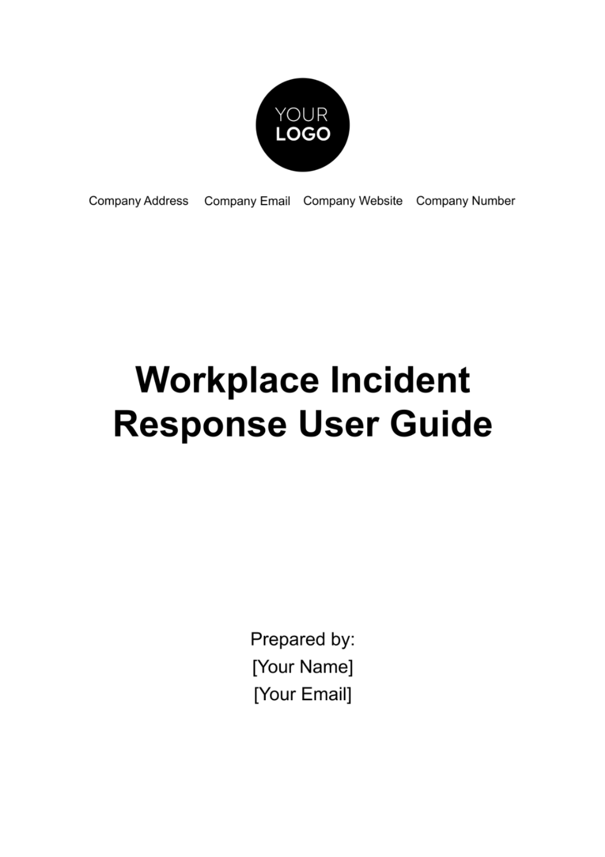 Workplace Incident Response User Guide Template - Edit Online & Download