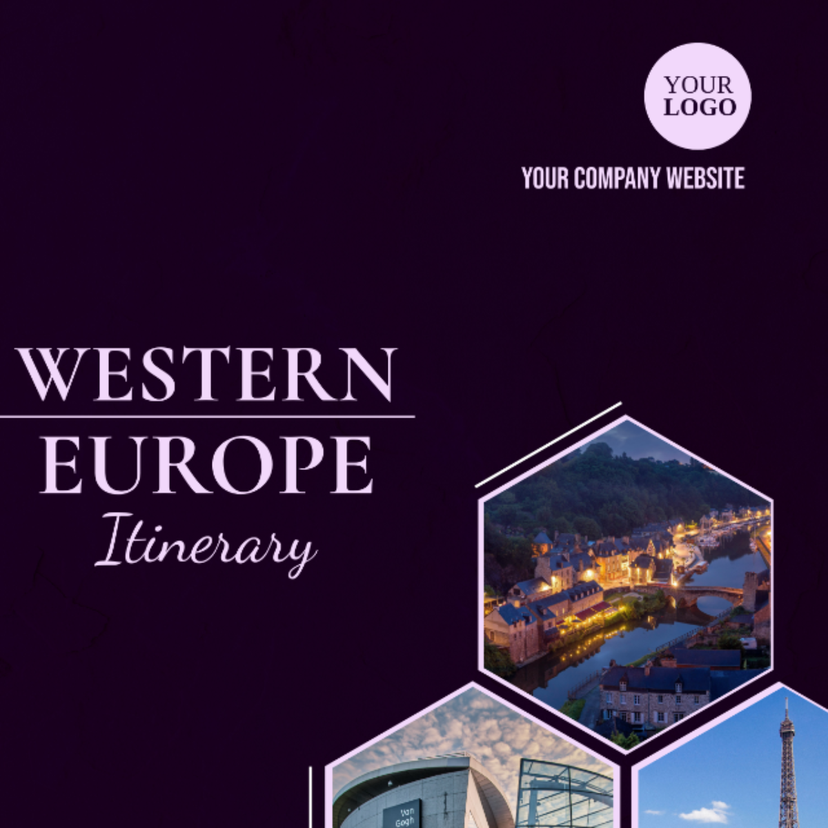 Western Europe Itinerary Template - Edit Online & Download