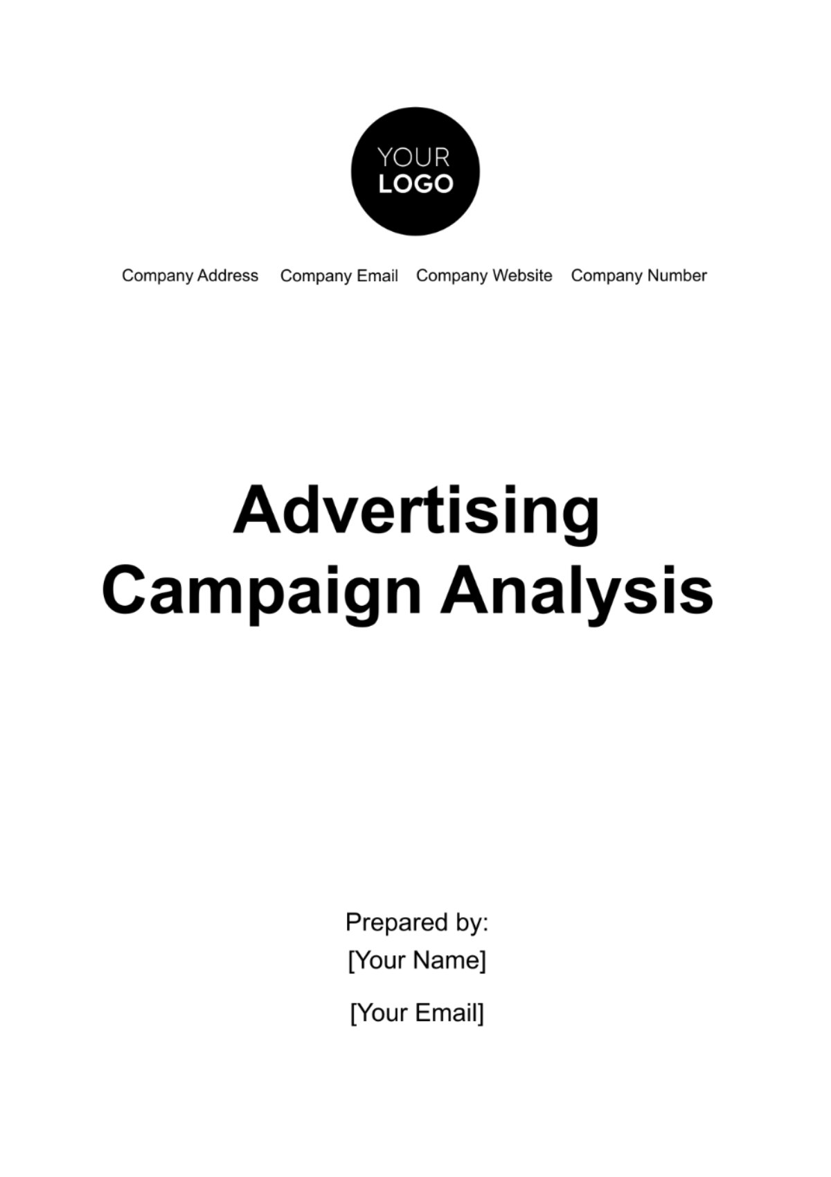 Advertising Campaign Analysis  Template