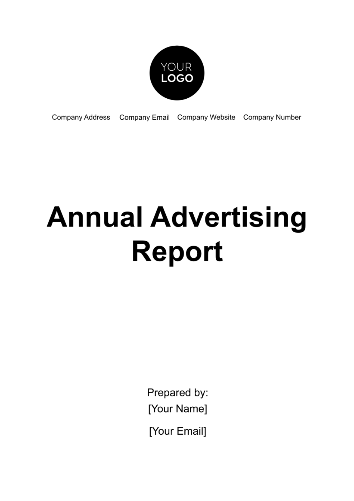 Free Annual Advertising Report Template