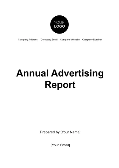 Free Annual Advertising Report Template to Edit Online