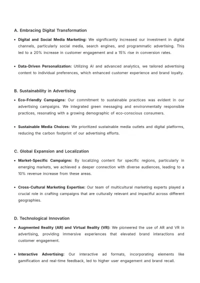 Free Annual Advertising Report Template to Edit Online