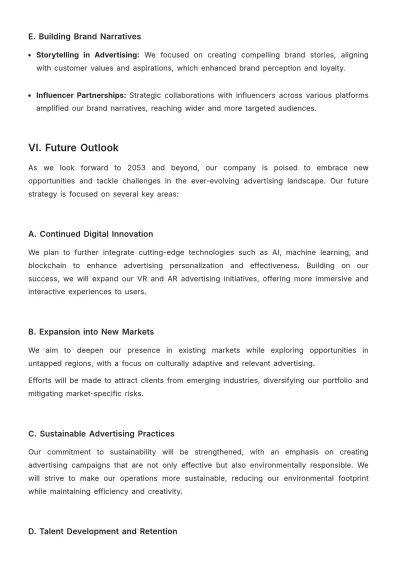 Free Annual Advertising Report Template to Edit Online