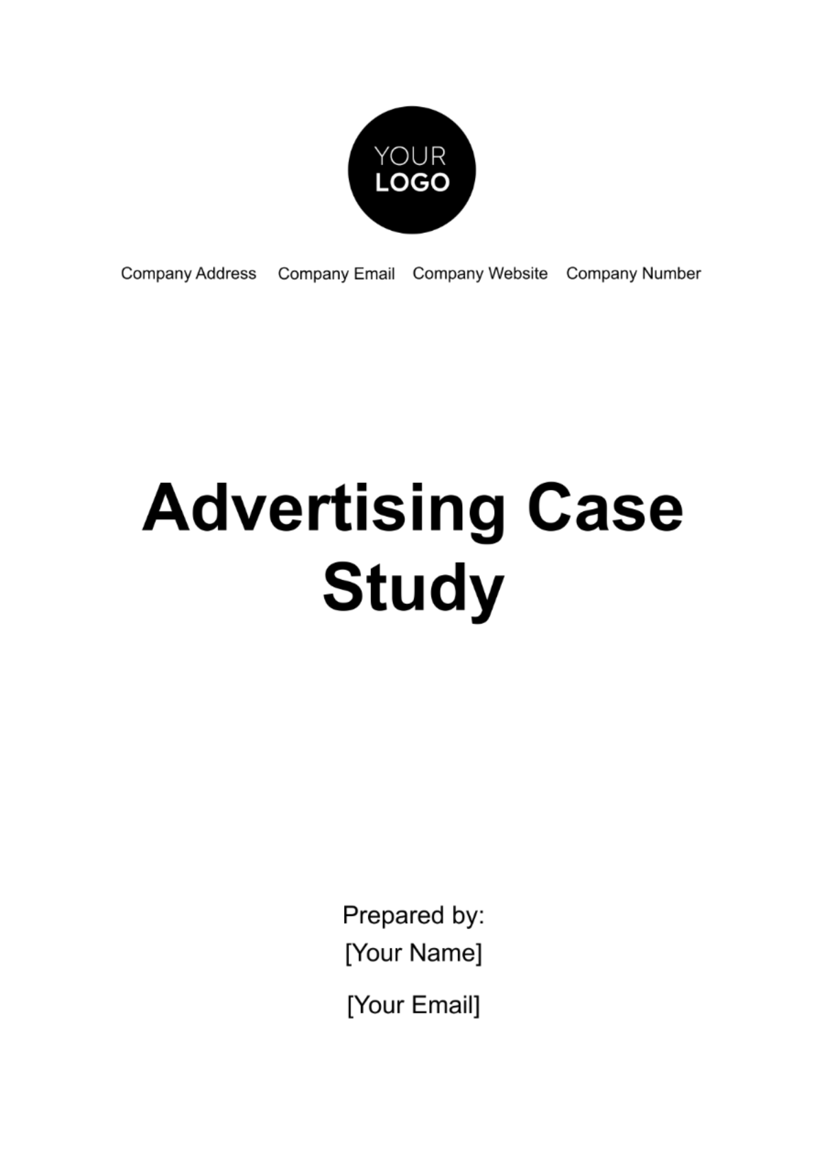 Advertising Case Study Template