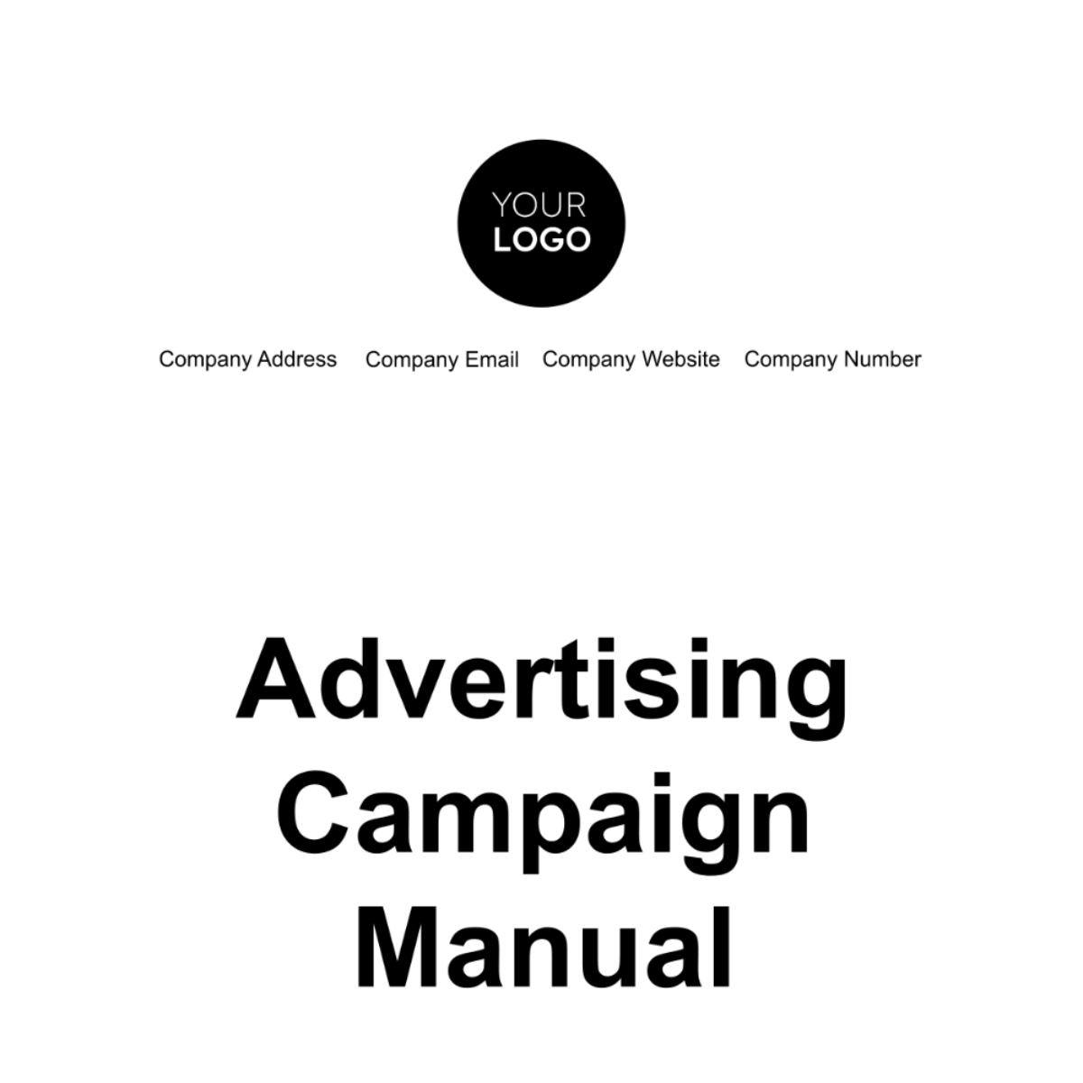 Advertising Campaign Manual Template