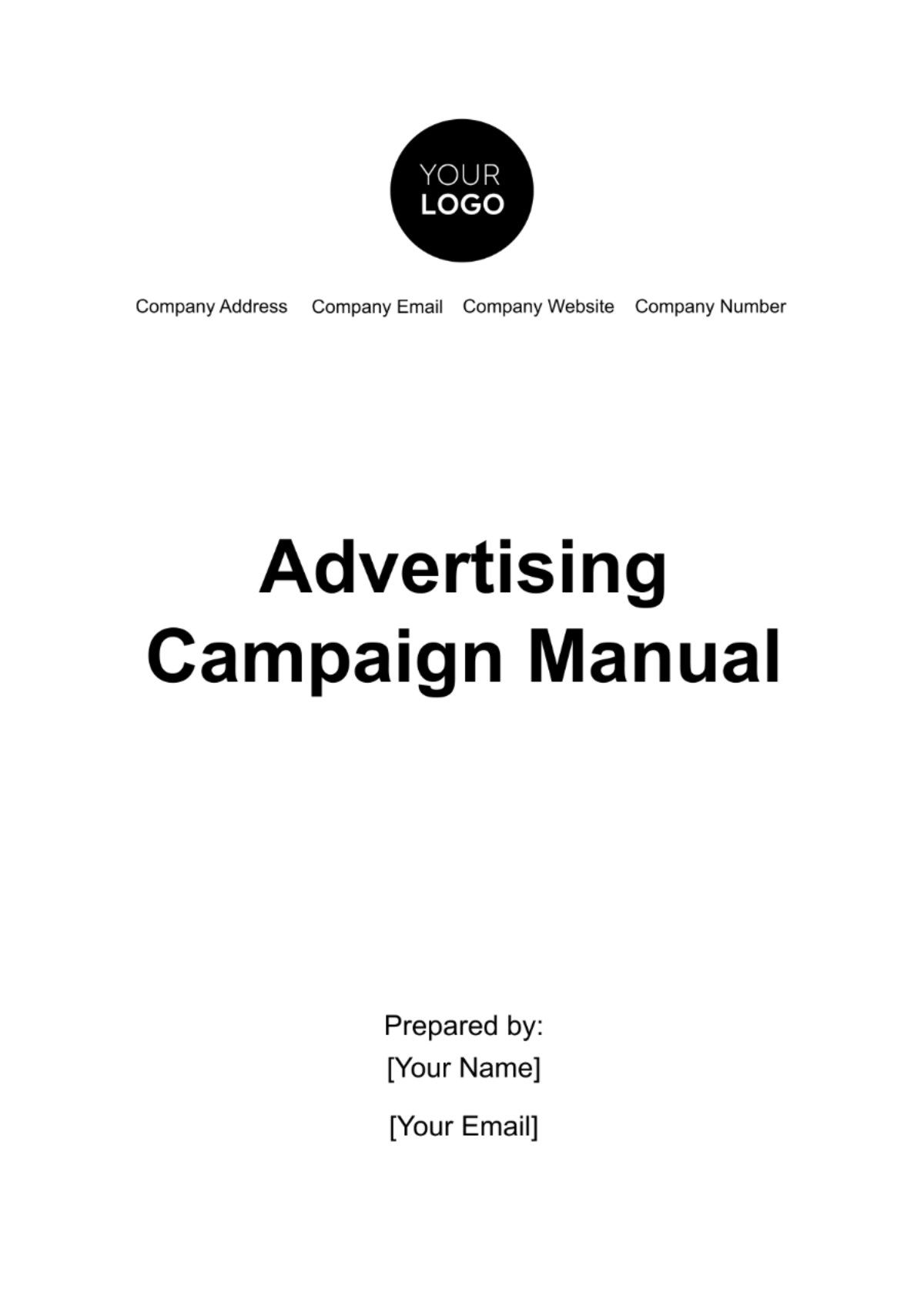 Free Advertising Campaign Manual Template