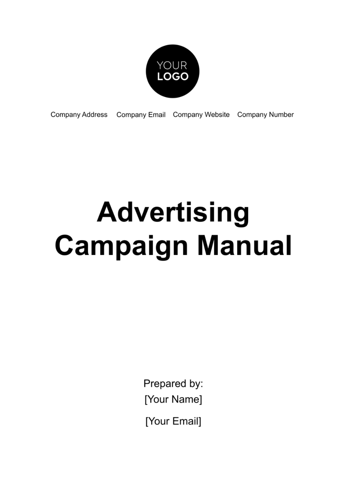 Advertising Campaign Manual Template - Edit Online & Download