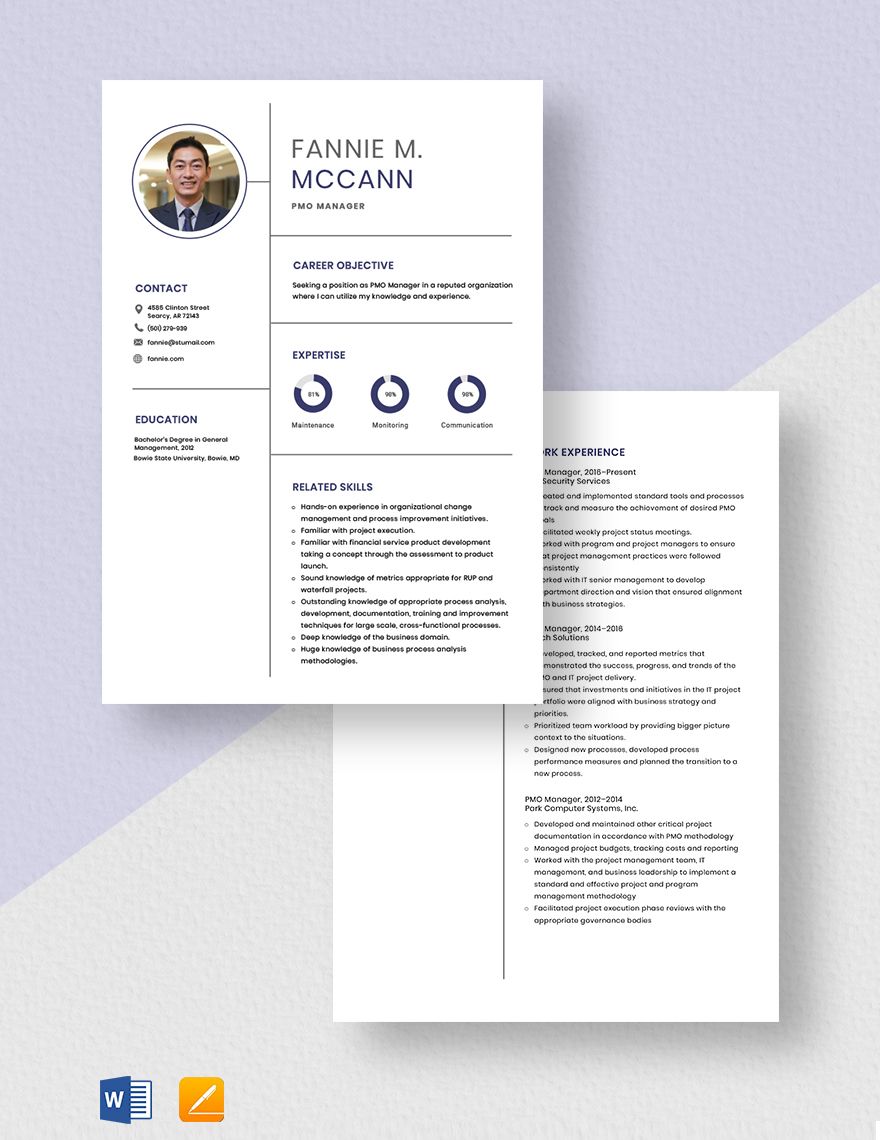 PMO Manager Resume
