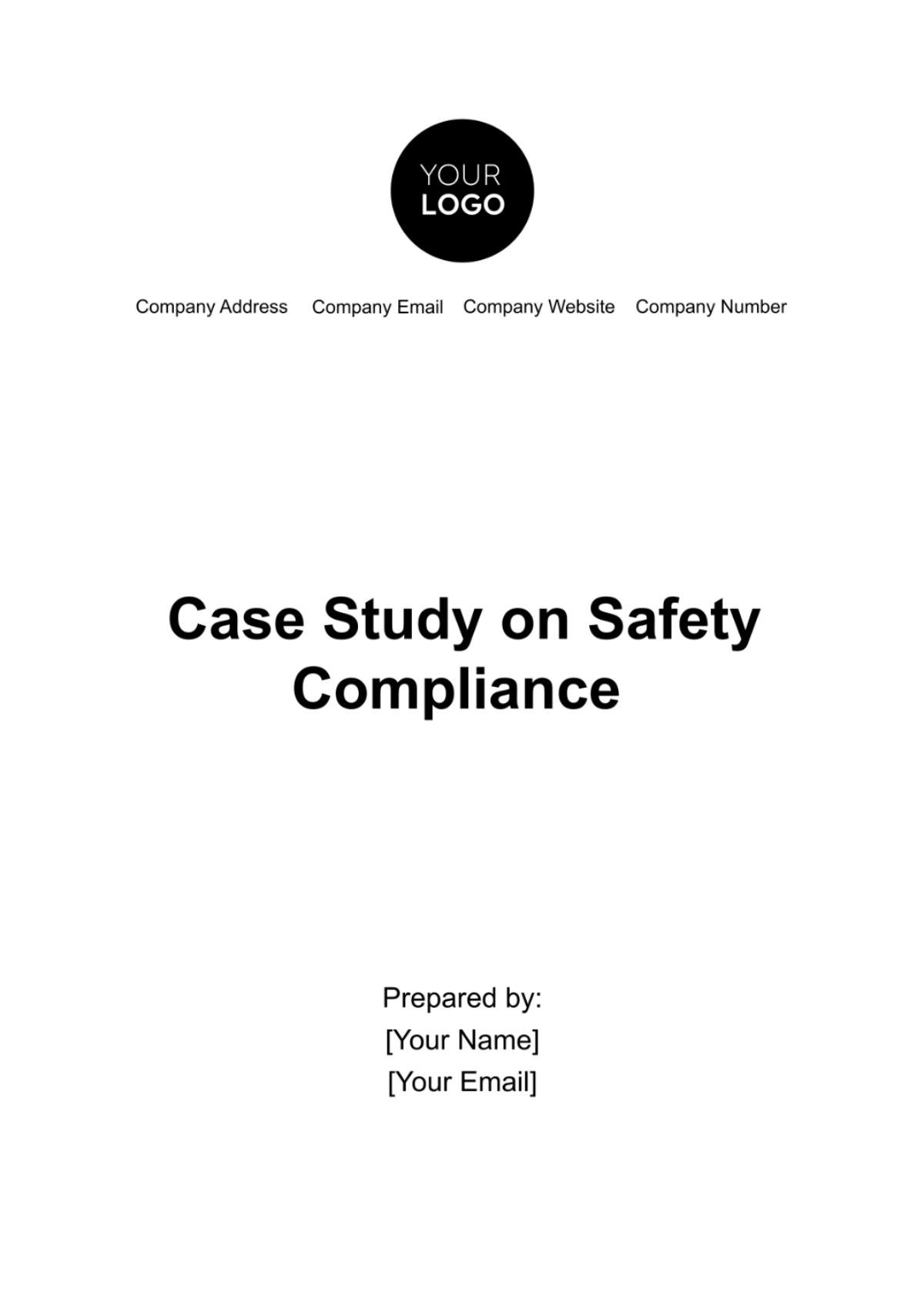 Case Study on Safety Compliance Template