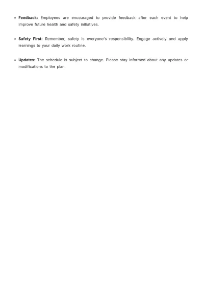 Free Health & Safety Campaign Schedule Template to Edit Online