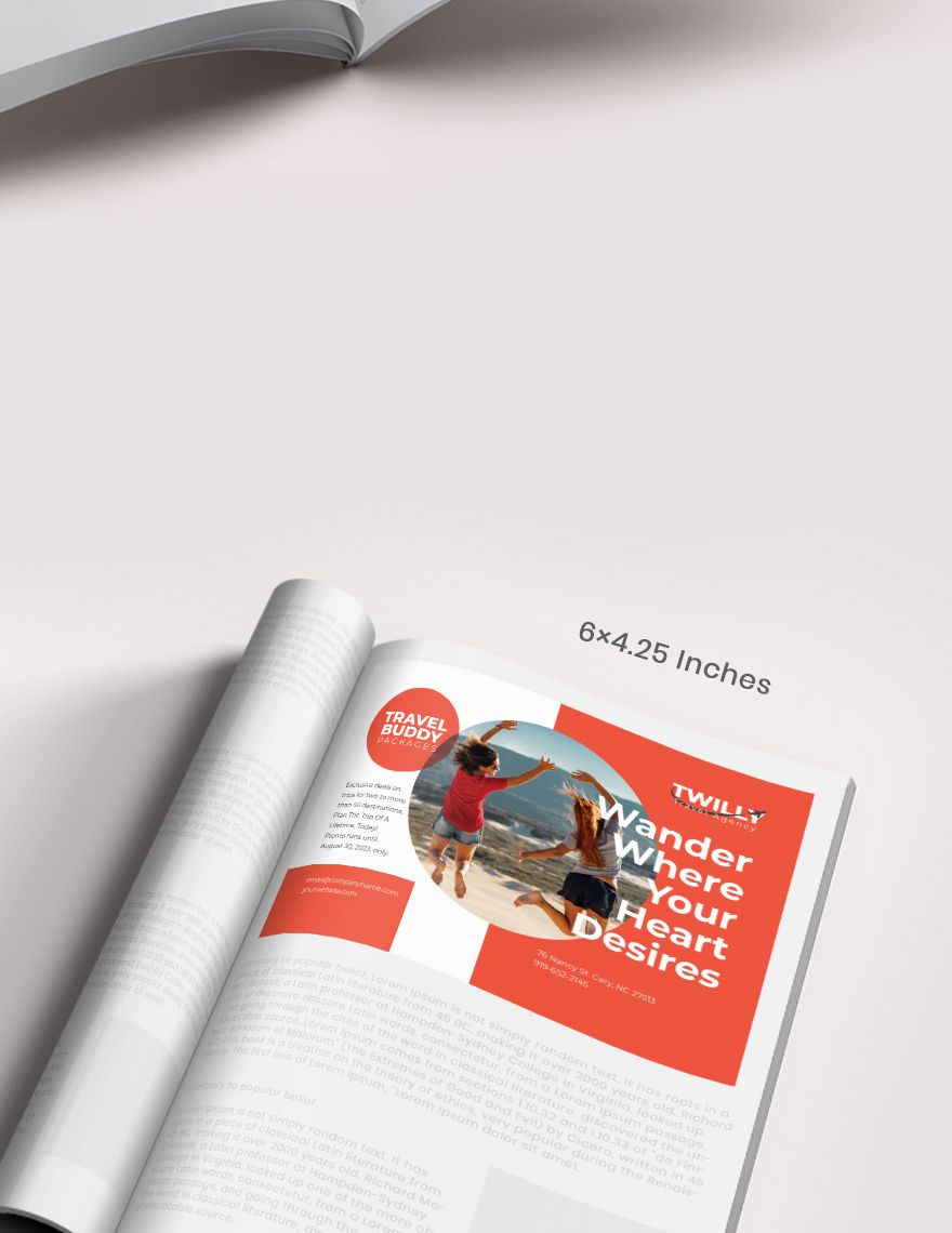 Customizable Travel Magazine Ad Download