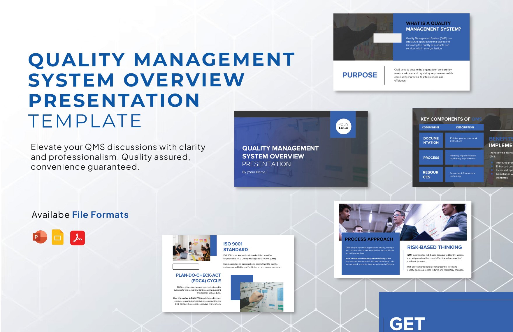Free Quality Management System Overview Presentation Template in PDF, PowerPoint, Google Slides