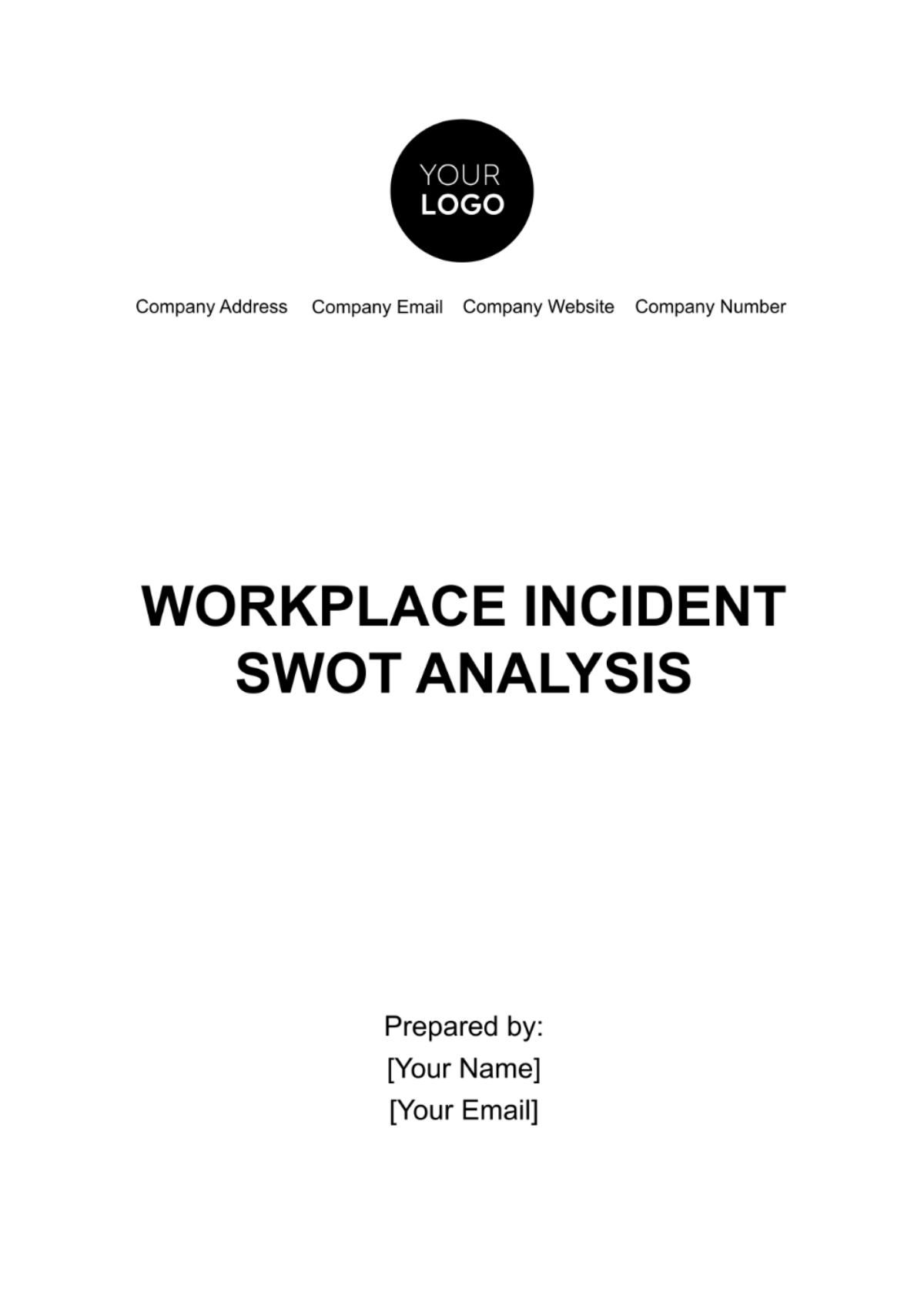 Free Workplace Incident SWOT Analysis Template