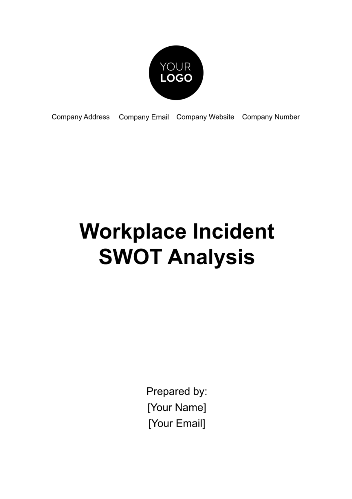 Workplace Incident SWOT Analysis Template - Edit Online & Download