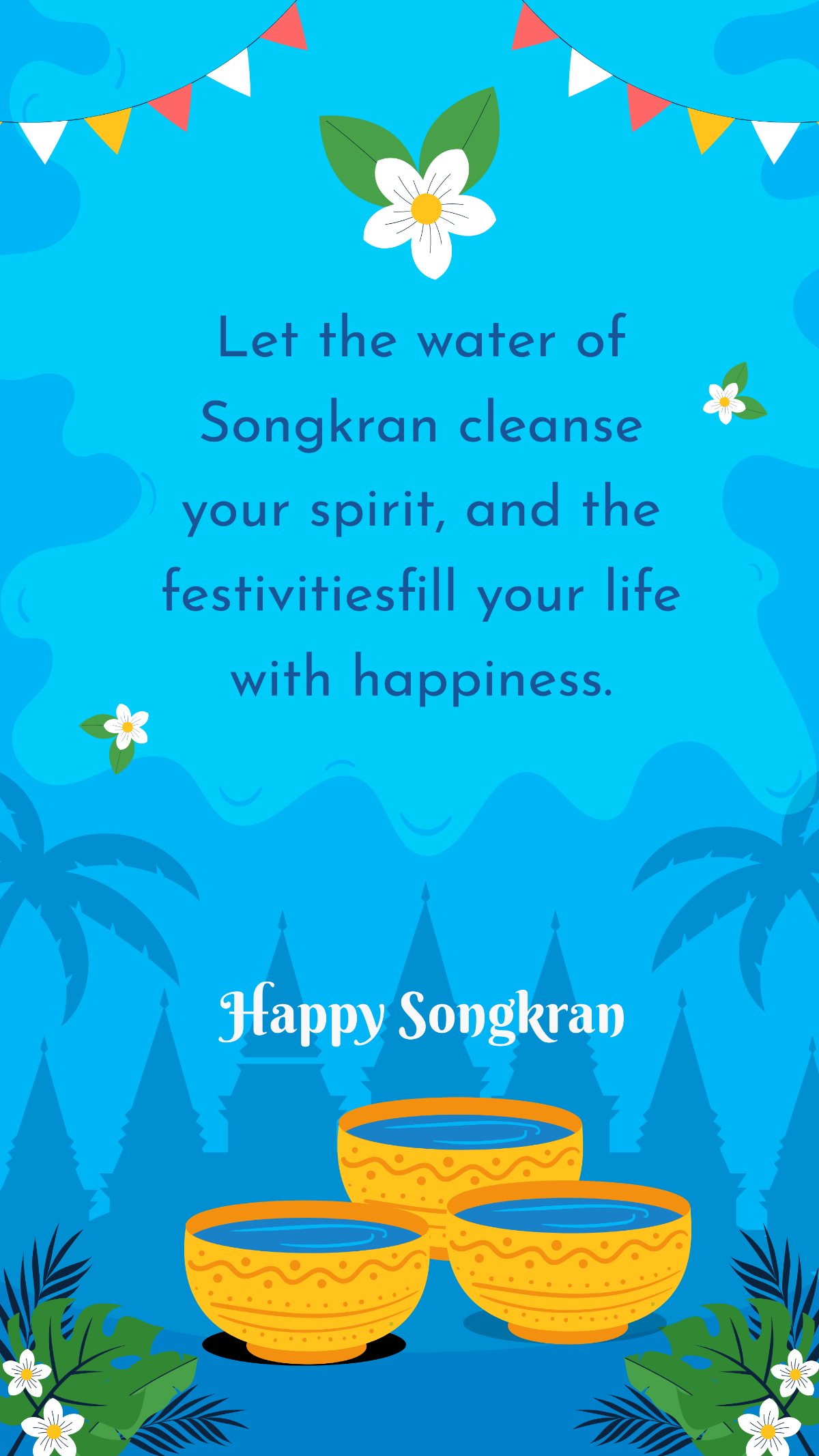 Free  Songkran Quote Template
