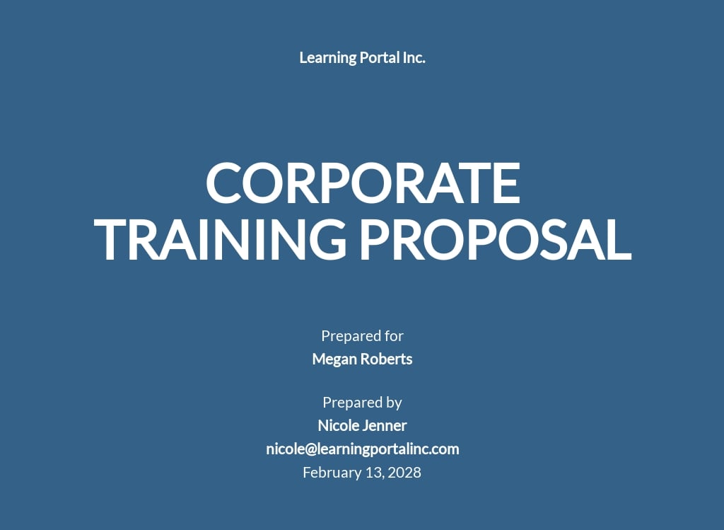 Corporate Training Proposal Template [Free PDF] Word (DOC) Apple