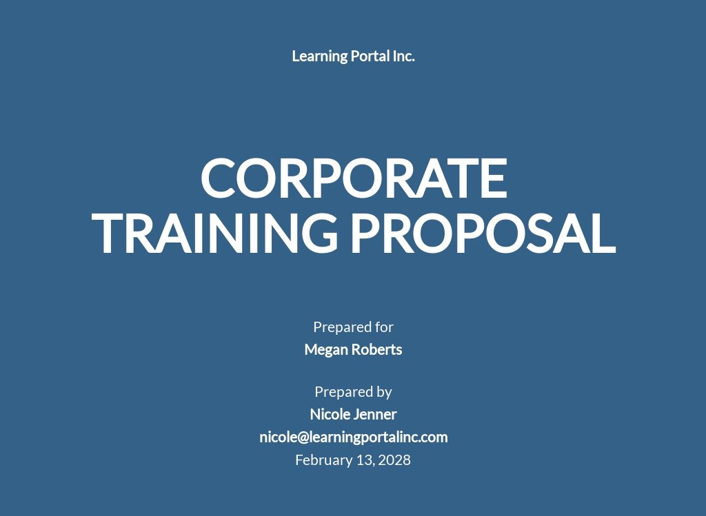 Corporate Training Proposal Template Free PDF Word DOC Apple 